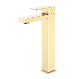 Wasserhahn aus gebürstetem Edelstahl für Waschbecken