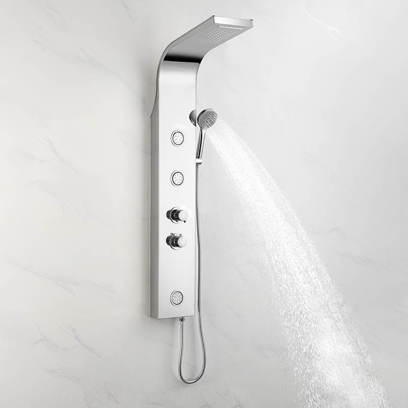 Edelstahl-Badezimmer Chrom Regenduschpaneel Säulenturm