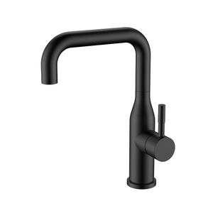 U -Form Edelstahl Mattes schwarzes Badezimmer -Becken Salzhahn
