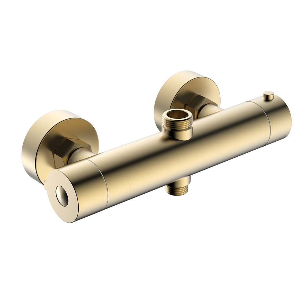 2-Wege-Thermostat-Badewannen-Duschventil aus gebürstetem Gold